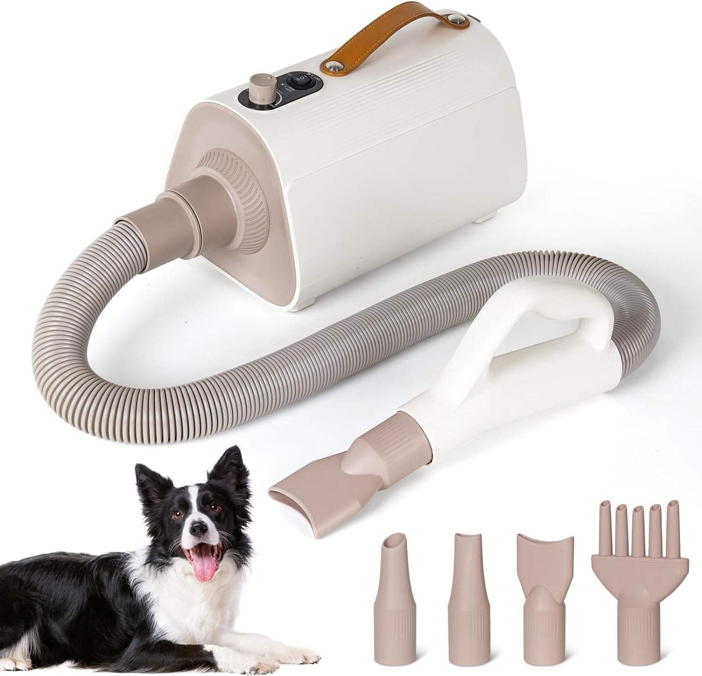 YOSON Smart Pet Hair Dryer Temperature and Speed Adjustable with 4in1 Nozzles Grooming Dog Dryer Machine For Dogs Cats